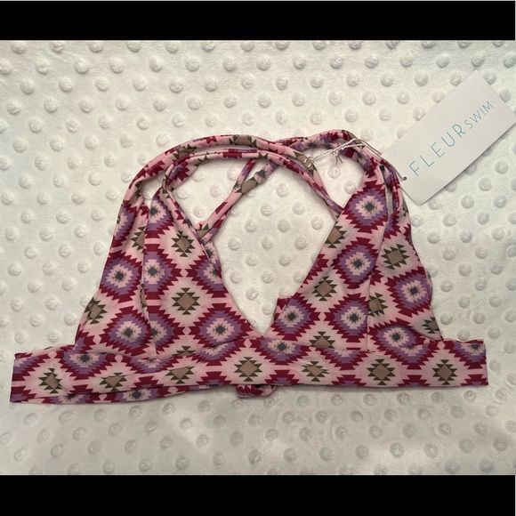 NWT Fleur Swim Peony Top in Aztec - Picture 3 of 5